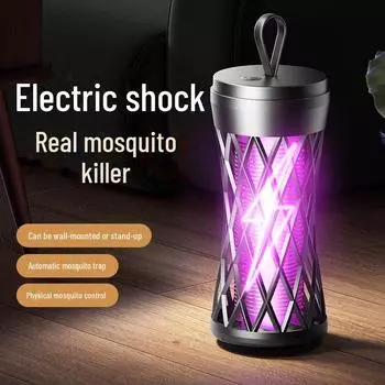 USB-перезаряжаемая настенная лампа от комаров для использования в помещении и на улице standard version, plug-in version серый