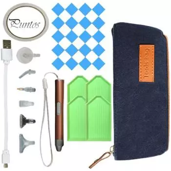 USB перезаряжаемая светящаяся ручка с 6 головками, аксессуары для алмазной живописи, инструменты Set