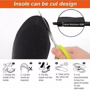 USB перезаряжаемые стельки с подогревом, размер 35-46, настраиваемые сделай сам, подушечки для обуви с электрическим подогревом для катания на лыжах, зимние грелки для ног