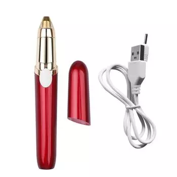 USB перезаряжаемый электрический триммер для бровей, бритва для удаления волос, портативные инструменты для макияжа, женский эпилятор для лица, подбородка, губ, носа, средство для удаления волос красный