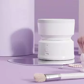 USB-перезаряжаемый автоматический очиститель кистей для косметических кистей, очиститель кистей, вращающаяся машина серый