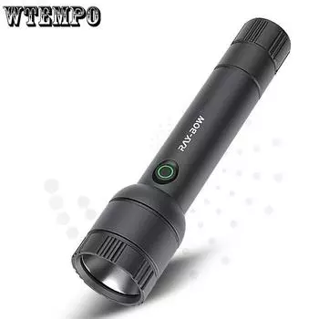 USB перезаряжаемый бытовой кемпинговый водонепроницаемый дисплей с подсветкой Zoom Glare фонарик чёрный