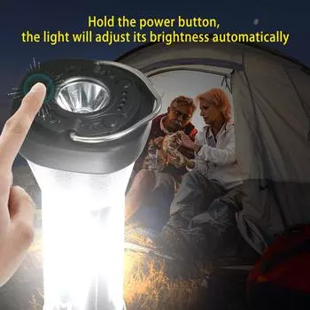 USB перезаряжаемый фонарик, водонепроницаемый светильник для кемпинговой палатки, магнитный рабочий фонарь со штативом для чёрный
