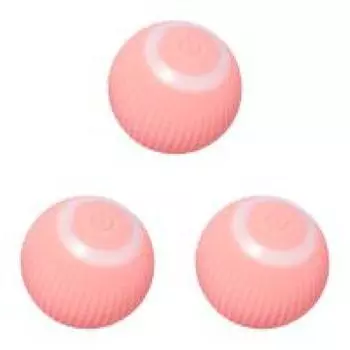 USB перезаряжаемый интерактивный мяч для домашних животных игрушка автоматический движущийся катящийся мяч (розовый)