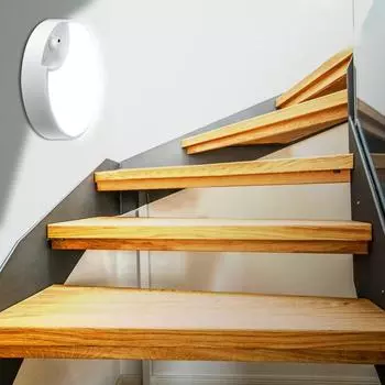 USB перезаряжаемый ночник с датчиком движения настенный светильник бра лестница для хранения прихожая Battery