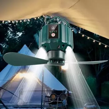 USB перезаряжаемый открытый кемпинг походная палатка потолочный подвесной вентилятор портативный съемный подвесной вентилятор с белый