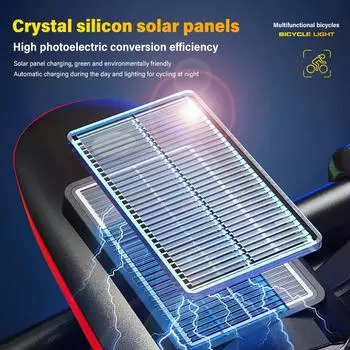 USB перезаряжаемый солнечный светодиодный велосипедный фонарь с громким звонком, безопасная дорожная фара для езды на велосипеде, 1000 лм, высокая мощность, дорожный велосипедный налобный фонарь, освещение для езды синий