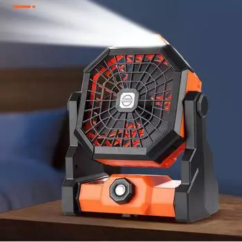 USB-перезаряжаемый вентилятор для кемпинга, портативные циркуляторы воздуха, беспроводные вентиляторы, поворотная головка на 270 °, вентилятор для палатки с крючком зелёный