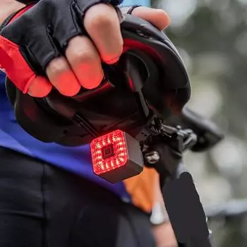 USB перезаряжаемый водонепроницаемый велосипедный фонарь, задний USB-фонарь для велосипеда, светодиодный датчик тормоза, велосипедный задний фонарь, 6 режимов, велосипедный предупреждающий задний фонарь красный