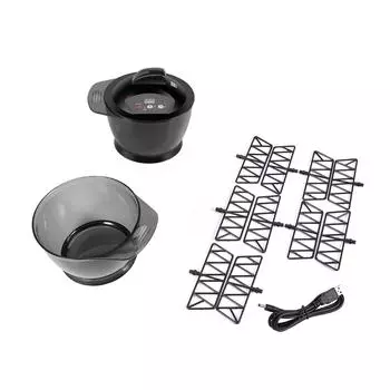 USB перезаряжаемый ЖК-дисплей времени, электрический крем для волос, автоматический миксер, чаша для смешивания цвета волос