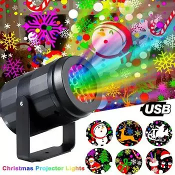 USB-питание рождественского проекционного света для внутреннего и наружного декора гостиной, спальни, идеальный праздничный подарок, рождественский декор