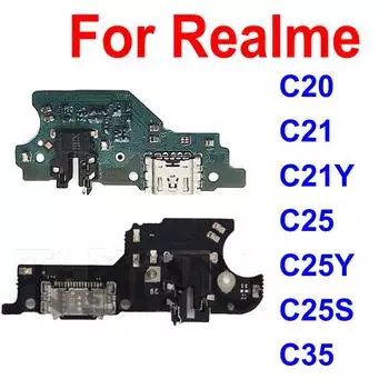 USB-плата для зарядки Realme C20 C21 C21Y C25 C25Y C25S C35 USB-разъем для зарядного устройства, разъем для гибкого кабеля, порт, детали For Realme C21Y-Copy