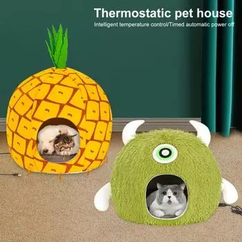 USB-подогрев лежанки для кошек пещера для помещений тепловое гнездо для домашних животных с 3 температурными режимами A