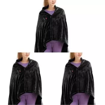 USB-подогреваемая шаль, носимое пончо с подогревом, 3 уровня нагрева для кемпинга и пешего туризма