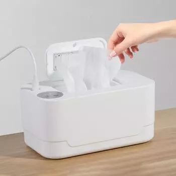 USB-подогреватель детских салфеток со светодиодной подсветкой Влажные салфетки сохраняют тепло Коробка с регулируемой температурой Подогреватель для подгузников Портативный Большой емкости