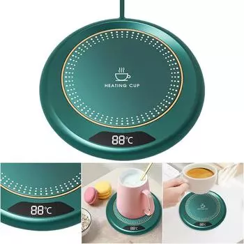 USB-подогреватель для кружек с 3 температурными режимами Электрический подогреватель для напитков Подогреватель для кофе Молоко Чай Напитки розовый