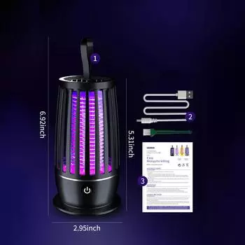 USB-подвесная лампа-ловушка для насекомых-москитов с теплым белым ночником, нетоксичная электрическая лампа белый