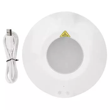 USB Power Office Home Cold Hot Dual-Function Coaster Coffee Cup Thermal Pad Mat (белый) белый