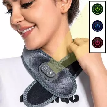 USB powered vibration massage heating therapy neck massager intelligent heating neck protector vibration massage neck cover розовый