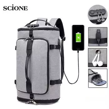 USB противоугонные тренажеры для тренажерного зала и фитнеса для мужчин, тренировочные спортивные сумки для ноутбука Tas Travel Sac De Sport, уличная сумка для ноутбука чёрный