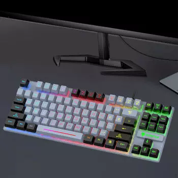 USB Проводная игровая клавиатура Компактный компьютер для набора текста Ноутбук ПК