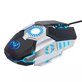 USB-проводная игровая мышь RGB, 6400 точек на дюйм, макропрограммируемые мыши с подсветкой для настольного ноутбука, регулируемая оптическая геймерская мышь Wired Gaming Mouse