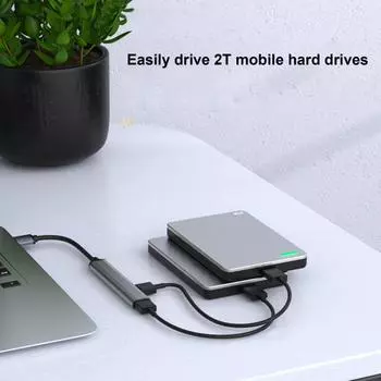 USB-расширитель премиум-класса на 4 порта Ультратонкий Plug Play USB серебряный