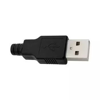 USB-разъем черного цвета, тип A, USB-разъем типа A с корпусом, 4-контактный разъем, пластиковый разъем USB-разъем для самостоятельного монтажа 1pc