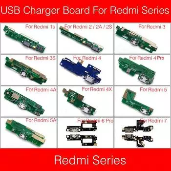 USB-разъем для зарядки, плата порта для Redmi Note 9 8 Pro S2 Y2 Redmi GO Redmi 4 4A 5A Redmi 7A/Note 4X/Note 6 Pro Redmi Note 2