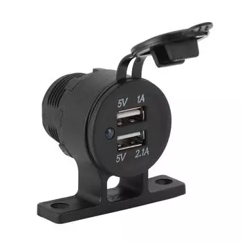 USB-разъем для зарядки со светодиодным индикатором, водонепроницаемый DC5V 2.1A 1A, адаптер питания для Mot