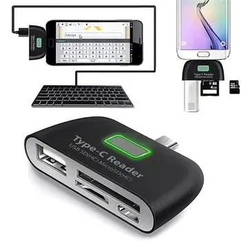 USB-разъем Micro SD/TF Card Type C Кардридер USB-адаптер Type C к USB-концентратору OTG Адаптер
