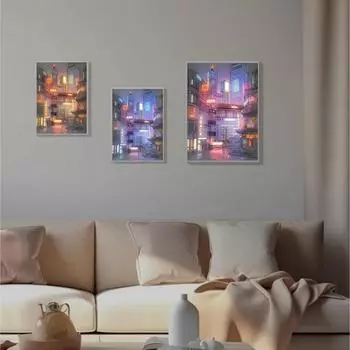 USB-разъем светодиодный ночной вид картина с подсветкой Красивый город светодиодный свет картина фоторамка комната S-F