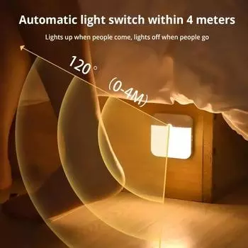 USB Rechargeable Dimmable Night Lamp Smart Night Lights Motion Sensor Wireless LED Lighting for Closet Cabinet Indoor Lighting