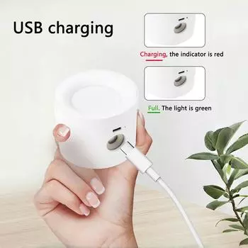 USB Rechargeable Led Wall Lamp Touch Control 360 Rotatable Wireless Portable Night Light For Bedside Bedroom Reading Lamp 0-5W чёрный