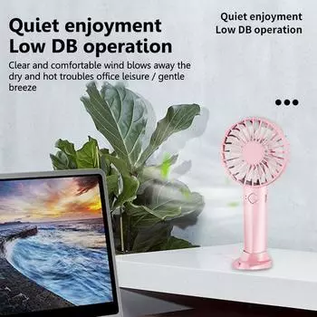 USB Rechargeable Mini Strong Wind Handheld Fan 3 Speeds Strong Wind Portable Fan Quiet Hand Fan For Travel Outdoor Home Office чёрный