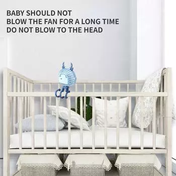 USB Rechargeable Octopus Electric Fan Stroller Stroller Fan Crib Portable Silent Small Fan синий