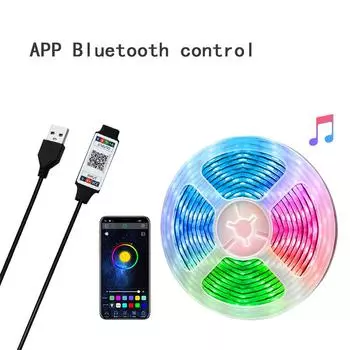 USB RGB светодиодная лента APP Bluetooth Control 2835 SMD гибкая лента для лампы для подсветки телевизора украшение для дома и вечеринки 50CM