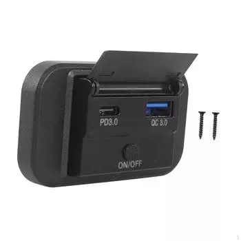 USB-розетка для автофургонов 12 В 24 В с выключателем питания для яхты, гольф-кара, квадроцикла