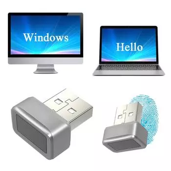 USB-считыватель отпечатков пальцев FIDO U2F биометрический мини-ключ безопасности Windows Hello Anti Spoofing 360° Touch для ПК или ноутбука