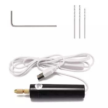 USB шлифовальный станок, маленькая электрическая дрель, сверло ручной работы, пробойное устройство в форме ручки разноцветный