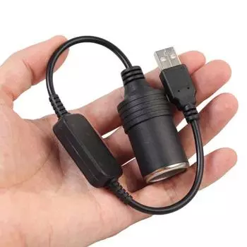 USB штекер 5 В до 12 В автомобильный прикуриватель питания женский преобразователь кабель адаптера