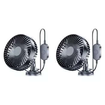 - Автомобильный вентилятор USB с одной головкой 12 В/24 В с присоской для лобового стекла, настольный вентилятор с автоматическим охлаждением