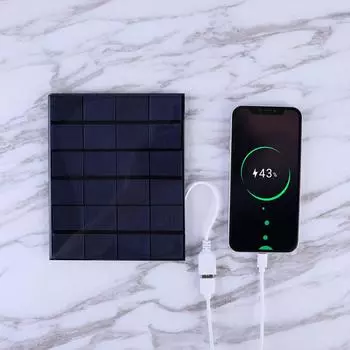 USB Solar Power Bank DIY 5W 6V Solar Panel Charger Monocrystalline Power Emergency Panels for Mobile Phone/3-5V Battery Charging CHINA
