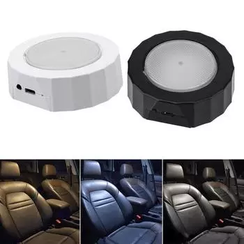 USB-светильник для чтения, ночник, автомобильный сенсорный потолочный магнитный светильник на крышу, перезаряжаемый чёрный