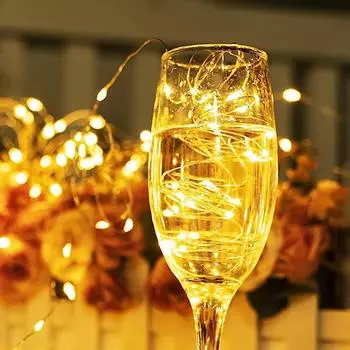 USB-светильник, светодиодная гирлянда для свадьбы, гирлянда для вечеринки, рождественские украшения для гостиной, новогоднее украшение на елку 1M 10 LEDs теплый белый