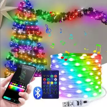 USB светодиодная гирлянда Fairy String Light 5M/10M/20M/30M пульт дистанционного управления гирлянды Fairy для свадьбы, Рождества, праздника, декоративных ламп 5M 50LED