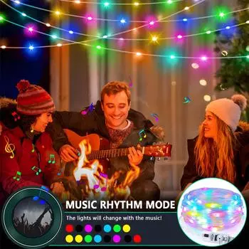 USB светодиодная гирлянда Fairy String Light 5M/10M/20M/30M пульт дистанционного управления гирлянды Fairy для свадьбы, Рождества, праздника, декоративных ламп 5M 50LED
