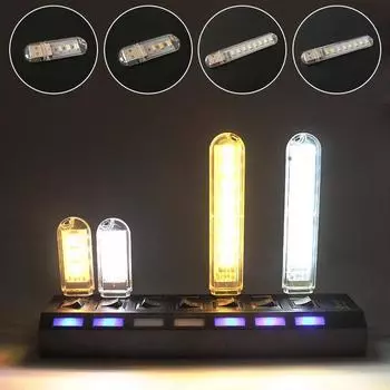 USB-светодиодная лампа 3/8 светодиодов SMD 5730 Белый USB-гаджет для портативного мобильного освещения 3 LED белый