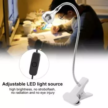 USB светодиодный настольный светильник Мини настольная ночник с зажимом для домашнего чтения и учебы