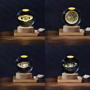 Usb светодиодный ночник галактика шар настольная лампа 3D планета луна лампа спальня домашний декор для детей вечеринка дети подарки на день рождения as the picture